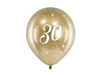 Glossy Ballonnen 30 goud (6st)