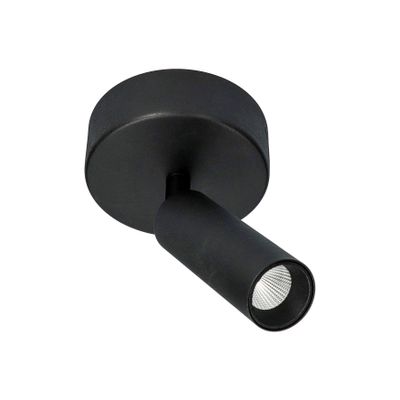 BC0025 LED-opbouwspot Koker 1x10W 2700K Dimbaar Zwart