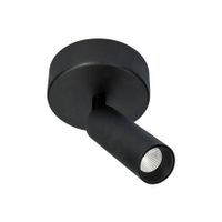 BC0025 LED-opbouwspot Koker 1x10W 2700K Dimbaar Zwart