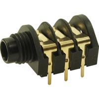 Cliff CL12345 Jackplug 6,35 mm Bus, inbouw horizontaal Aantal polen: 3 Stereo Zwart 1 stuk(s)