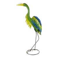 Metalen Reiger Blauw/Groen