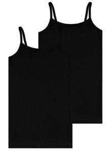 HEMA Kinder Hemden Katoen/stretch - 2 Stuks Zwart (zwart)