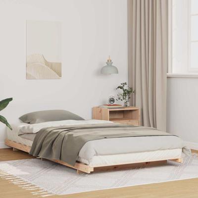 Bedframe Bruin 90 x 200 cm Massief grenenhout