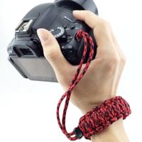 DIY Weave stijl anti-verloren kleurrijke pols riem Grip noodgevallen Survival armband voor DSLR / SLR camera's willekeurige kleur levering