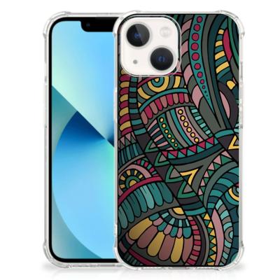 iPhone 13 mini Doorzichtige Silicone Hoesje Aztec iPhone 13 mini Doorzichtige Silicone Hoesje Aztec