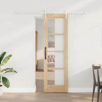 Schuifdeur Bruin 61 x 198,5 cm Hout en metaal