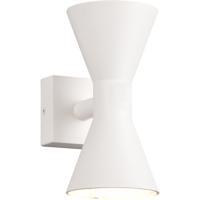 LED Wandlamp Buitenverlichting - GU10 Fitting - Spatwaterdicht IP44 - Mat Wit Aluminium