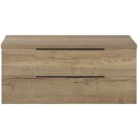 Seville Badmeubelset 120 cm - 2 Laden Dsu - Wastafelblad Natuur Eiken Edge Greep