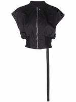 Rick Owens DRKSHDW veste bomber crop à design sans manches - Noir - thumbnail