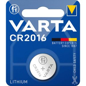 Varta Lithium-Knoopcelbatterij CR2016 | 3 V DC | 87 mAh | Zilver | 10 stuks - VARTA-CR2016 VARTA-CR2016