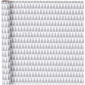10x stuks kerst cadeaupapier/inpakpapier met kerstbomen 70 x 400 cm