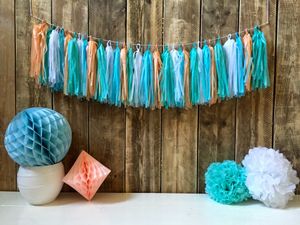 Tassel Slinger Blauw Pastel - 5 Meter