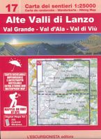 Wandelkaart 17 Alte Valli di Lanzo - Val Grande - Val d'Ala - Val di V - thumbnail