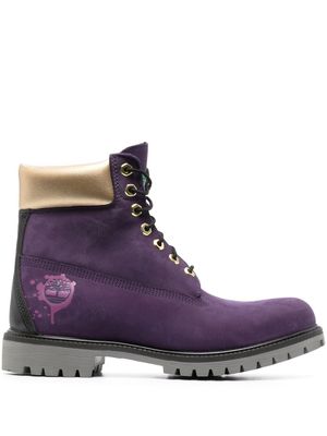 Timberland bottines en daim à lacets - Violet
