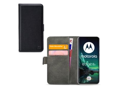 Mobilize Mobilize Classic Gelly Wallet Book Case Motorola Edge 40 Neo Black