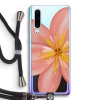 Pink Ellila Flower: Huawei P30 Transparant Hoesje met koord