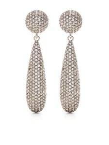 Kenneth Jay Lane boucles d'oreilles pendantes serties de cristaux - Argent