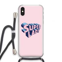 Superlady: iPhone XS Transparant Hoesje met koord