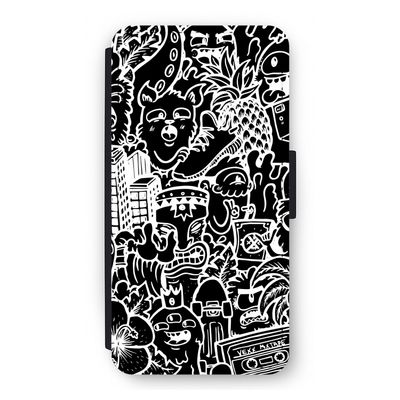 Vexx Black Mixtape: iPhone 12 Pro Flip Hoesje