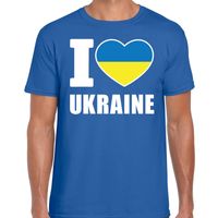 I love Ukraine t-shirt Oekraine blauw voor heren - thumbnail