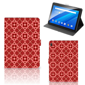 Lenovo Tab E10 Tablet Hoes Batik Rood