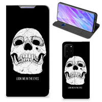 Mobiel BookCase Samsung Galaxy S20 Plus Skull Eyes - thumbnail