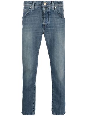 Jacob Cohën jean cigarette à taille basse - Bleu