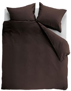 Ambiante Dekbedovertrek Uni Cotton Brown-Lits-jumeaux (240 x 200/220 cm)