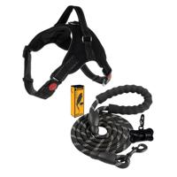 Purlov Honden trainingslijn met Harnas - reflecterend - Maat L Purlov Honden trainingslijn met Harnas - reflecterend - Maat L