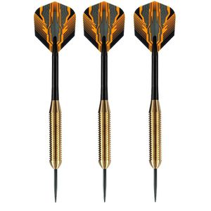 4x Set van 3 dartpijlen Club Brass 24 grams