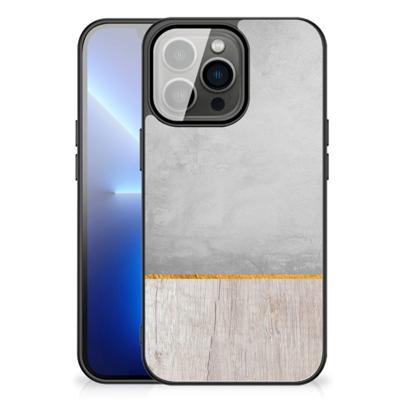 iPhone 13 Pro Max Houten Print Telefoonhoesje Wood Concrete