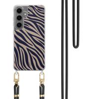 Samsung Galaxy S24 Plus hoesje met zwart koord - Wavy twist