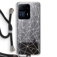 Geometrische lijnen wit: Xiaomi Mi Mix 4 Transparant Hoesje met koord