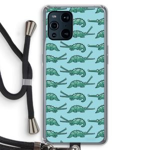 Kroko: Oppo Find X3 Transparant Hoesje met koord