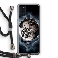 Volle maan: Samsung Galaxy A21s Transparant Hoesje met koord