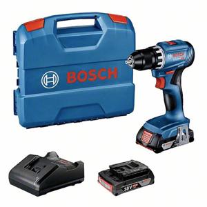 Bosch Professional GSR 18V-45 06019K3202 Accu-schroefboormachine 18 V 2.0 Ah Li-ion Incl. 2 accus, Incl. lader, Incl. koffer