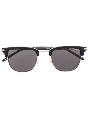 Montblanc lunettes de soleil à monture structurée - Noir