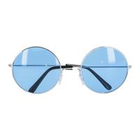 Boland Partybril hippie xl blauw