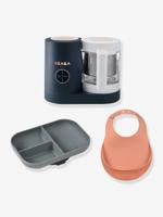 Pack BEABA Babycook Néo + Assiette compartimentée et Bavoir offerts nachtblauw