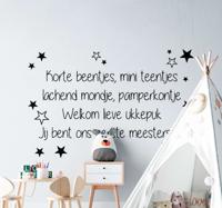 Muurstickers nederlandse teksten Tekst voor baby