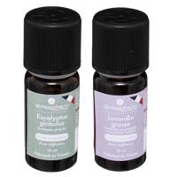 Aromatische Etherische olie - set van 2 geuren - Lavendel en eucalyptus - huisparfum navulling - thumbnail