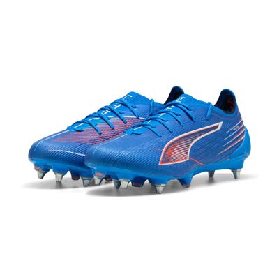 PUMA Ultra 6 Ultimate IJzeren-Nop Voetbalschoenen (SG) Blauw Wit Felrood