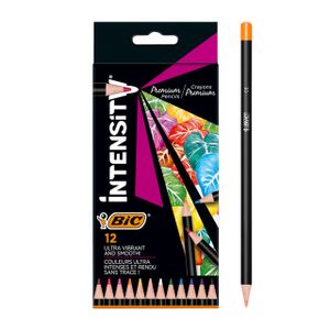 BIC Intensity Premium Zwart, Blauw, Bruin, Groen, Lichtblauw, Oranje, Roze, Paars, Rood, Violet, Wit, Geel 12 stuk(s)