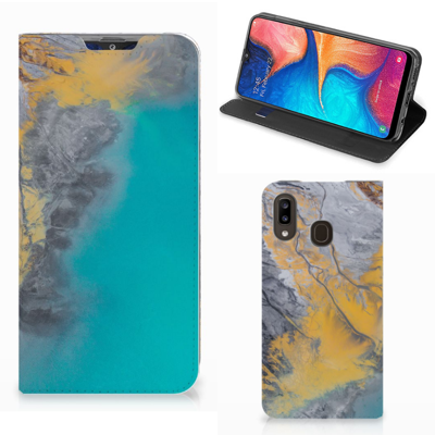 Samsung Galaxy A30 | Standcase | Marble Blue Gold