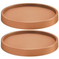 Prosperplast Plantenonderzetter - 2x - rond - 30 cm - bruin