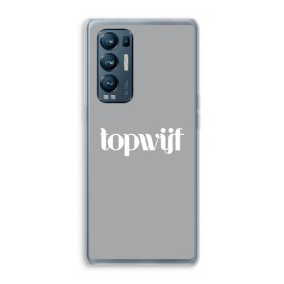 Topwijf Grijs Wit: Oppo Find X3 Neo Transparant Hoesje