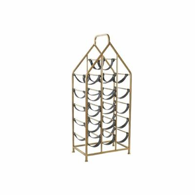 Flessenrek DKD Home Decor Zwart Gouden Metaal Plastic 37,5 x 24,5 x 82 cm