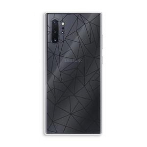 Geometrische lijnen zwart: Samsung Galaxy Note 10 Plus Transparant Hoesje
