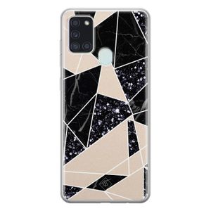 Samsung Galaxy A21s siliconen telefoonhoesje - Abstract painted