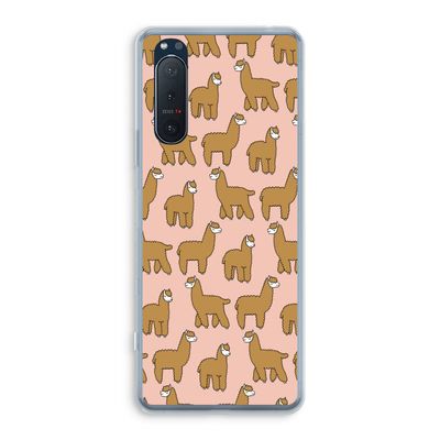 Alpacas: Sony Xperia 5 II Transparant Hoesje